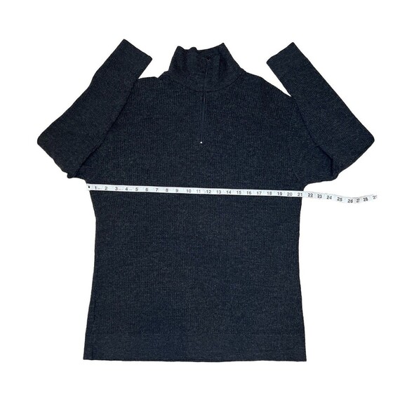 Malagrida Men's 2XL Made in Italy Virgin Wool Blend 1/4 Zip‎ Charcoal Sweater - Picture 7 of 7